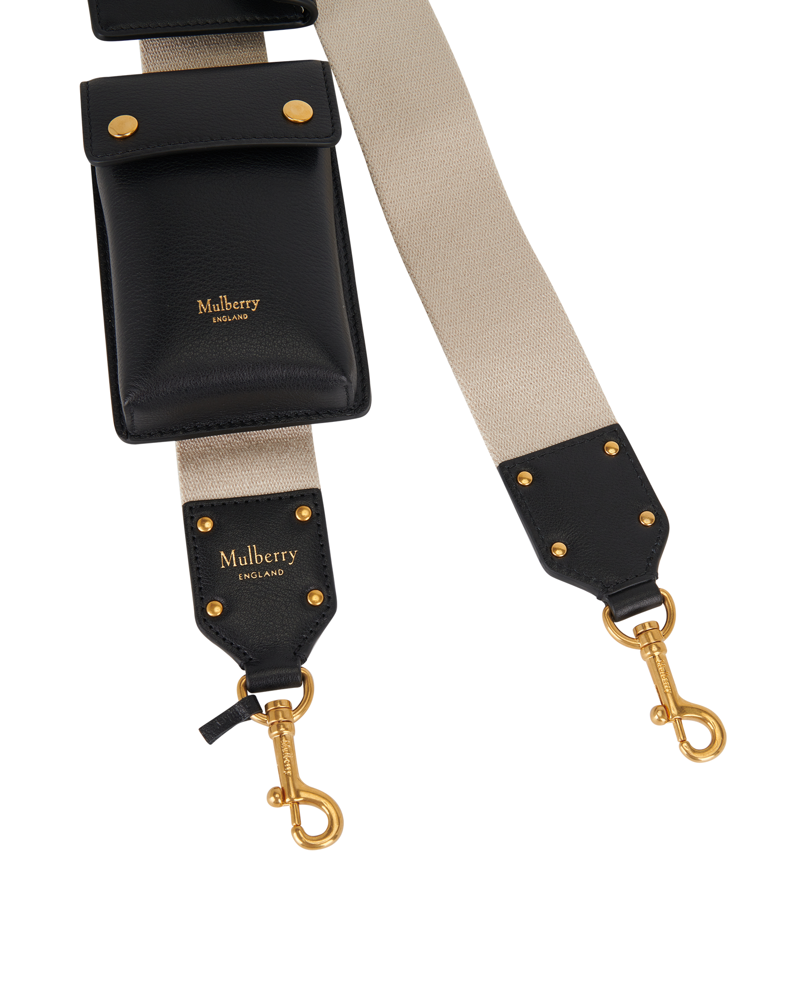 Mulberry Pocket Strap, &pound;180, Accessories, Beige/Black, Fabric/Leather, Other view